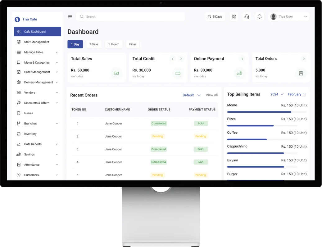 Made Specially for Chiya Pasals & Cafes